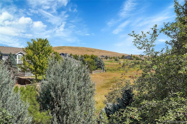 exterior space with a mountain view