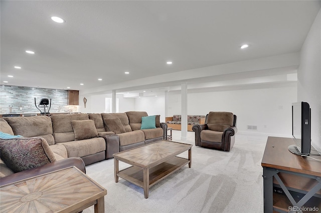 view of carpeted living room