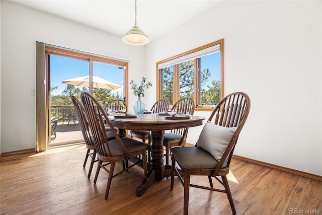 6252 King Dr, Evergreen, CO 80439 - dining room with baseboards and light wood finished floors