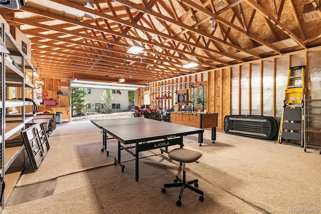 6252 King Dr, Evergreen, CO 80439 - rec room with a garage and plenty of natural light