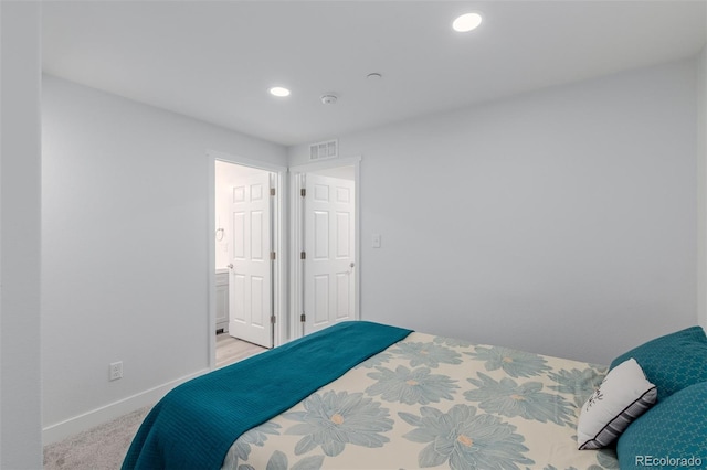 332 N Parkside Dr Unit C, Longmont, CO 80501 - carpeted bedroom featuring recessed lighting and ensuite bathroom
