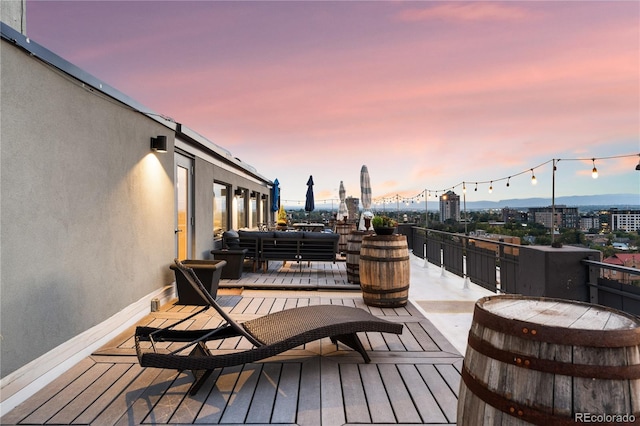 view of deck at dusk