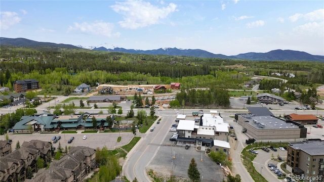 aerial view featuring a mountain view