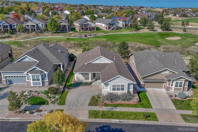 bird's eye view with a residential view