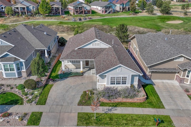 drone / aerial view featuring a residential view