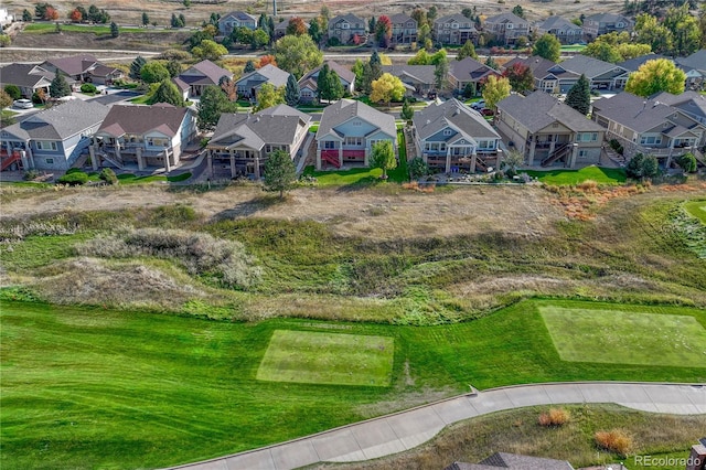 drone / aerial view featuring a residential view