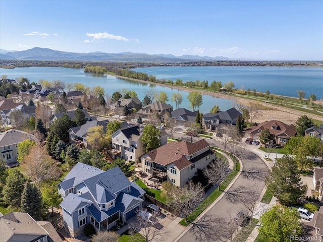6266 W Prentice Ave, Littleton, CO 80123 - drone / aerial view featuring a water and mountain view and a residential view