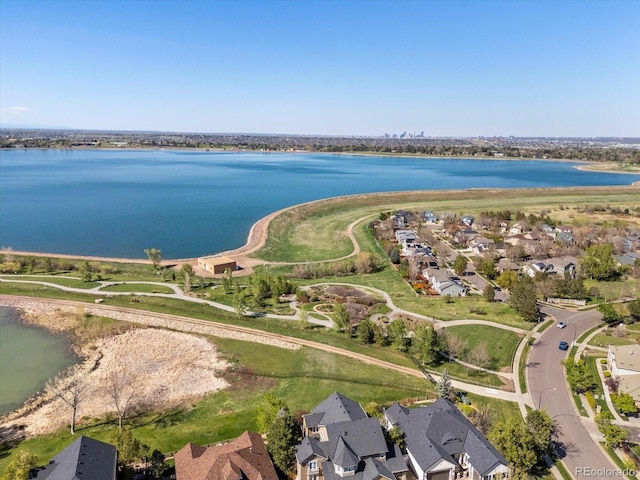 6266 W Prentice Ave, Littleton, CO 80123 - aerial view featuring a water view and a residential view