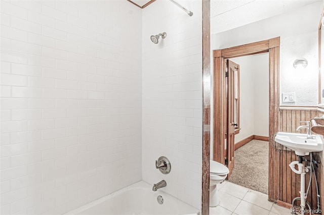 873 S Logan St, Denver, CO 80209 - bathroom featuring  shower combination and tile patterned floors