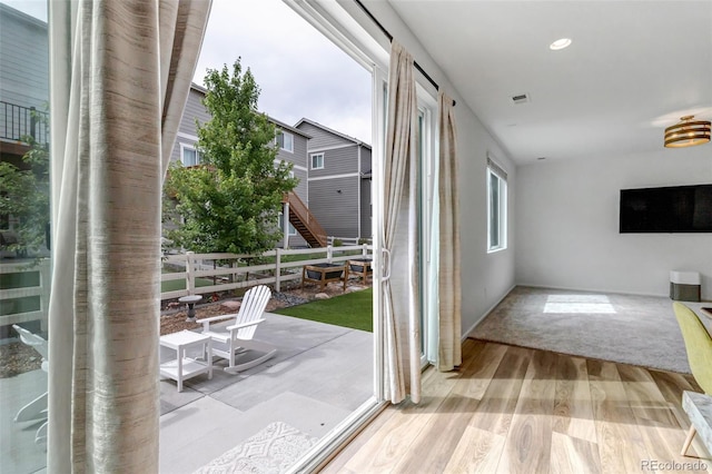 3599 Makley Cir, Castle Rock, CO 80104 - doorway to outside with wood finished floors