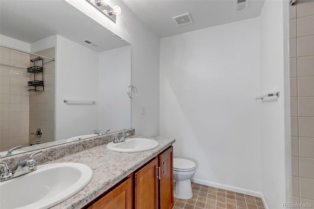 3599 Makley Cir, Castle Rock, CO 80104 - bathroom with double vanity and a tile shower