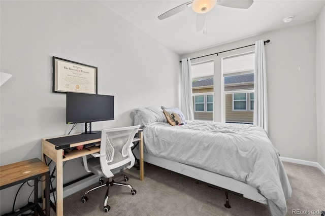 15503 W 65th Ave Unit C, Arvada, CO 80007 - bedroom featuring carpet, an office area, and ceiling fan