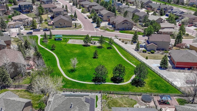 aerial view featuring a residential view