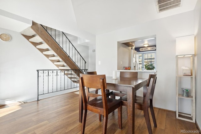 dining room featuring hardwood / wood-style flooring