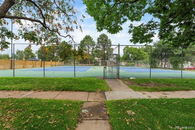 view of tennis court