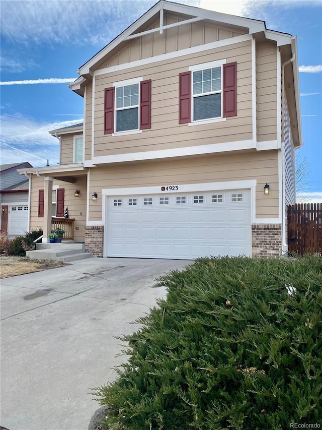 view of front of home featuring a garage