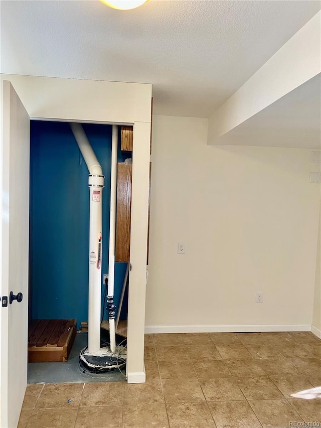 interior space featuring a textured ceiling