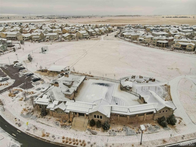 aerial view with a residential view