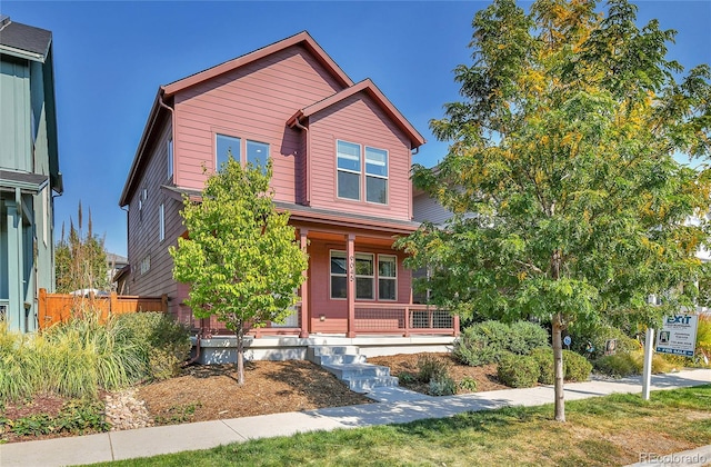 view of front of house with a porch