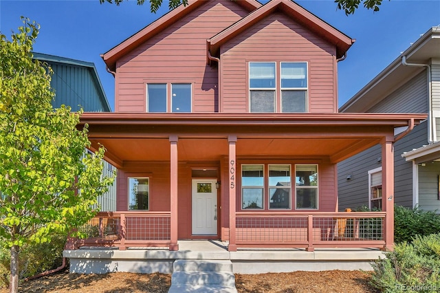 view of front of house with covered porch