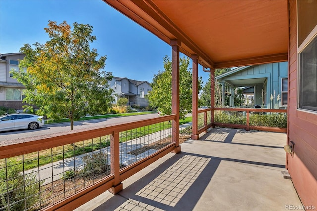 balcony featuring a porch