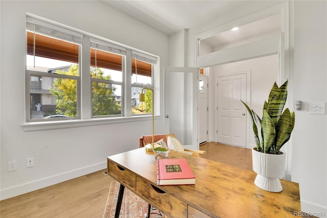 entrance foyer featuring light hardwood / wood-style flooring