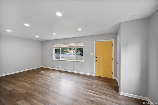 1801 S Eudora St, Denver, CO 80222 - foyer with recessed lighting, baseboards, and wood finished floors