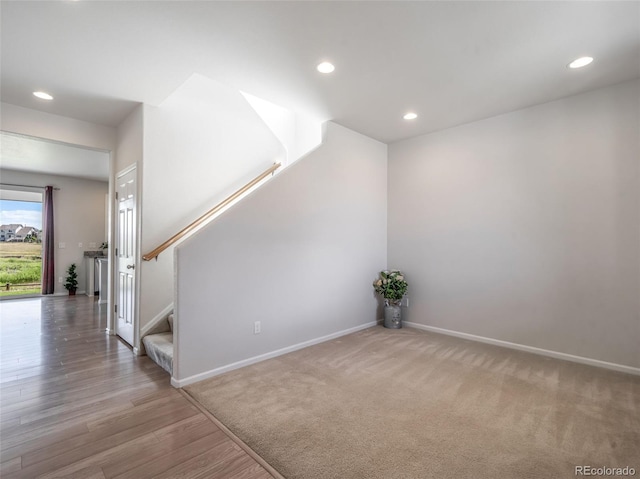 interior space featuring light hardwood / wood-style floors