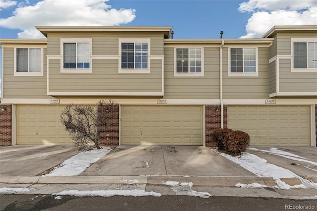 view of property featuring a garage