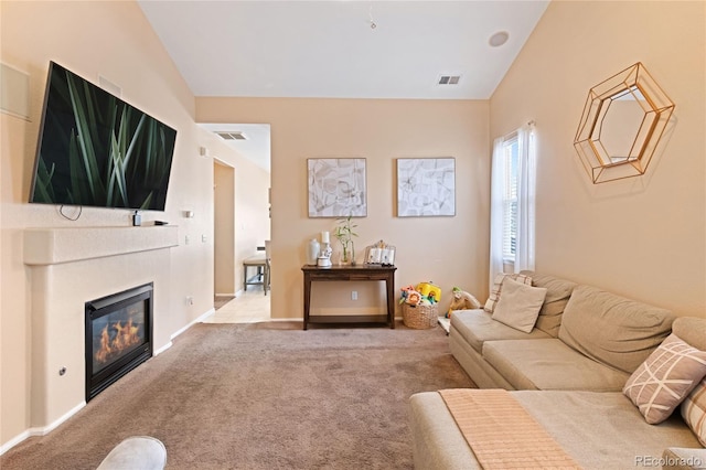 view of carpeted living room