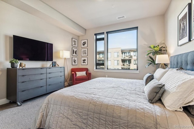 bedroom with carpet floors