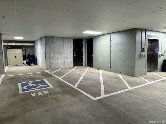 garage with elevator