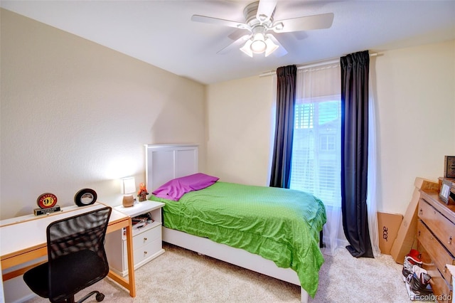 10550 Ashfield St, Highlands Ranch, CO 80126 - bedroom with light carpet and a ceiling fan