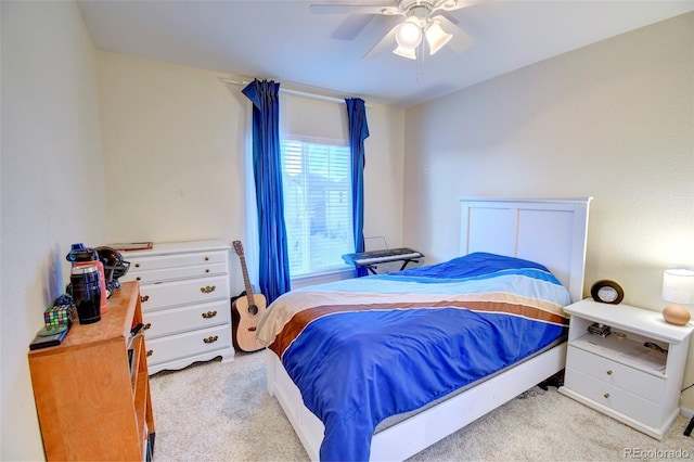 10550 Ashfield St, Highlands Ranch, CO 80126 - bedroom with light colored carpet and ceiling fan