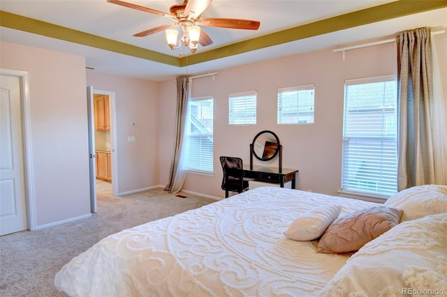 10550 Ashfield St, Highlands Ranch, CO 80126 - bedroom featuring light carpet and ceiling fan