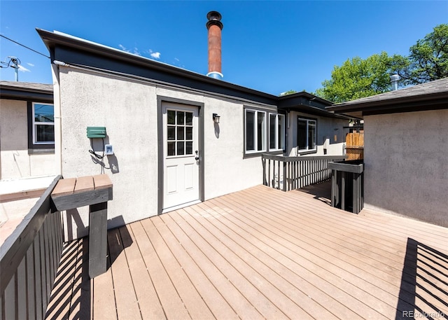 735 Valley Rd, Colorado Springs, CO 80904 - view of wooden terrace