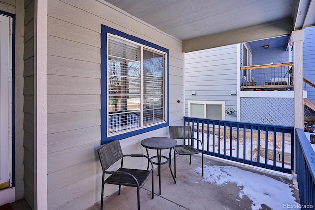 balcony with a porch