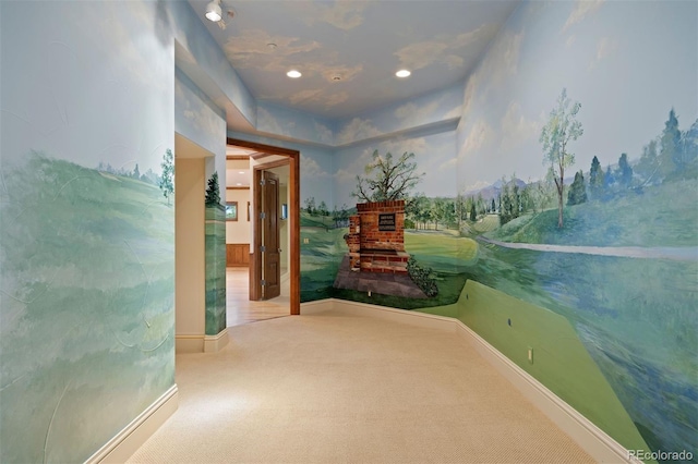 606 Cliffgate Ln, Castle Rock, CO 80108 - hallway featuring carpet flooring and recessed lighting