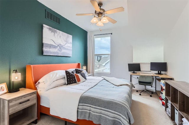 85 Uinta Way Unit 702, Denver, CO 80230 - carpeted bedroom with ceiling fan and an office area