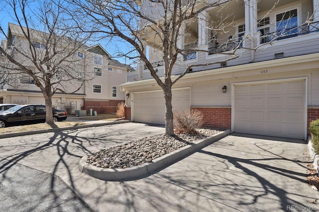 garage with driveway