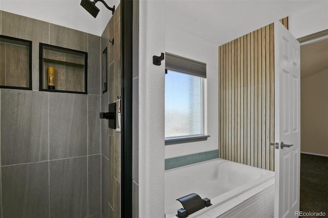 9455 Shinnecock Ct, Peyton, CO 80831 - full bath with a garden tub and tiled shower
