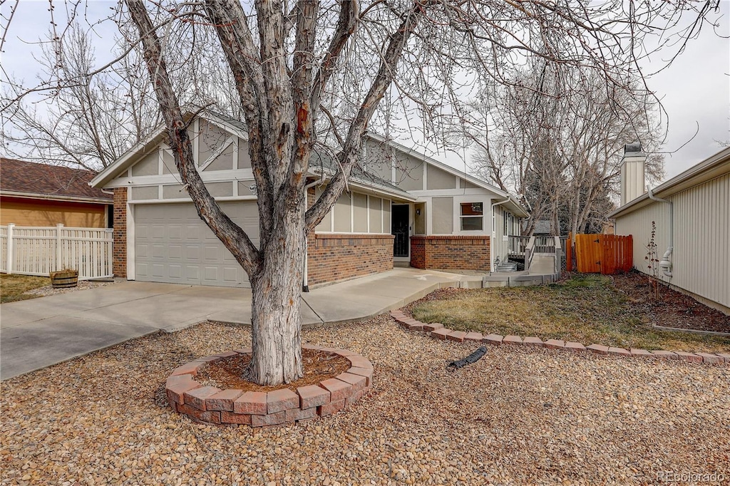 view of front of house featuring a garage