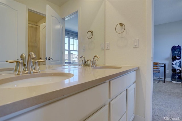 bathroom with vanity