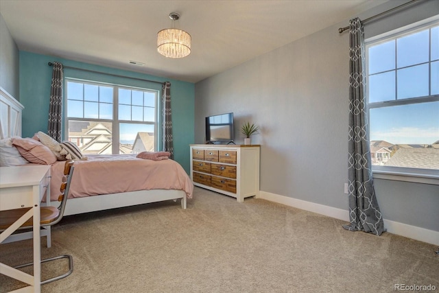 view of carpeted bedroom