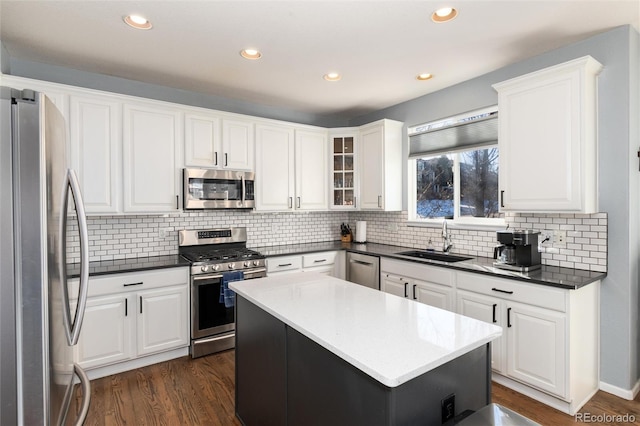 kitchen featuring white cabinets and stainless steel appliances