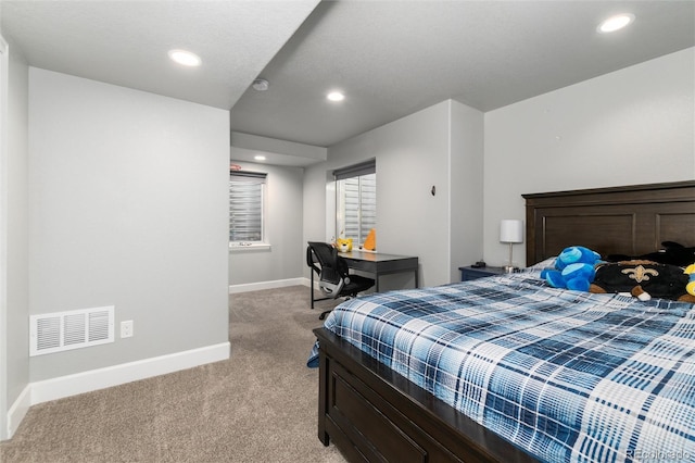 view of carpeted bedroom