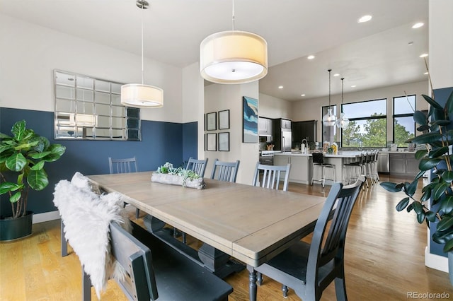 843 Long Timber Ln, Monument, CO 80132 - dining space with light wood finished floors and recessed lighting