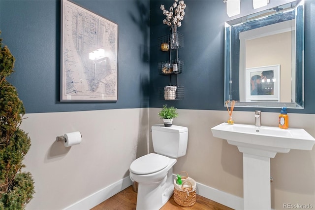 843 Long Timber Ln, Monument, CO 80132 - half bathroom with wood finished floors