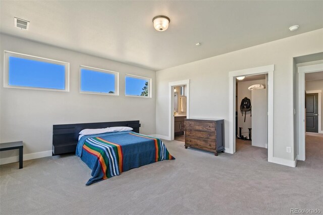 843 Long Timber Ln, Monument, CO 80132 - carpeted bedroom featuring baseboards and connected bathroom