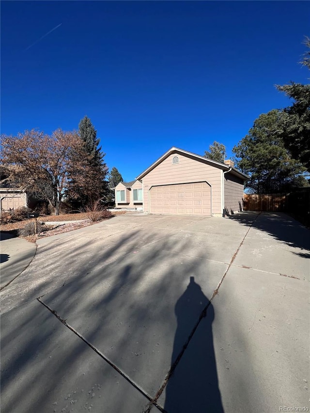 view of front facade with a garage